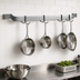 Thumbnail image #3 for Eagle Group 120-Inch Wall-Mount Single Bar Aluminum Pot Rack with 10 Double-Prong Hooks