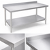 Thumbnail image #3 for 84-Inch x 24-Inch Stainless Steel Work Table with 2-Inch Rear Up-Turn and Undershelf
