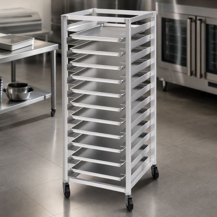 Product image #3 for Advance Tabco Full-Height Universal Aluminum Pan Rack, 12-Pan Capacity