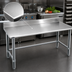 Thumbnail image #3 for Eagle Deluxe Series 72-Inch x 24-Inch Stainless Steel Work Table with 4-1/2-Inch Backsplash and Galvanized Tubular Base