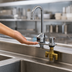 Thumbnail image #3 for T&S Brass ChekPoint Touchless Electronic Deck-Mount Gooseneck Faucet, 8-Inch Centers, Chrome-Plated Brass