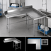 Thumbnail image #3 for Spec-Master Clean Island Dish Table, Right-Hand, 48 Inch, 14-Gauge Type 304 Stainless Steel