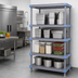 Thumbnail image #3 for Quantum Millenia 60-Inch Wide x 21-Inch Deep x 86-Inch High Stationary 4-Shelf Polymer Shelving Unit with Dunnage Stand, 2,000 lb. Capacity