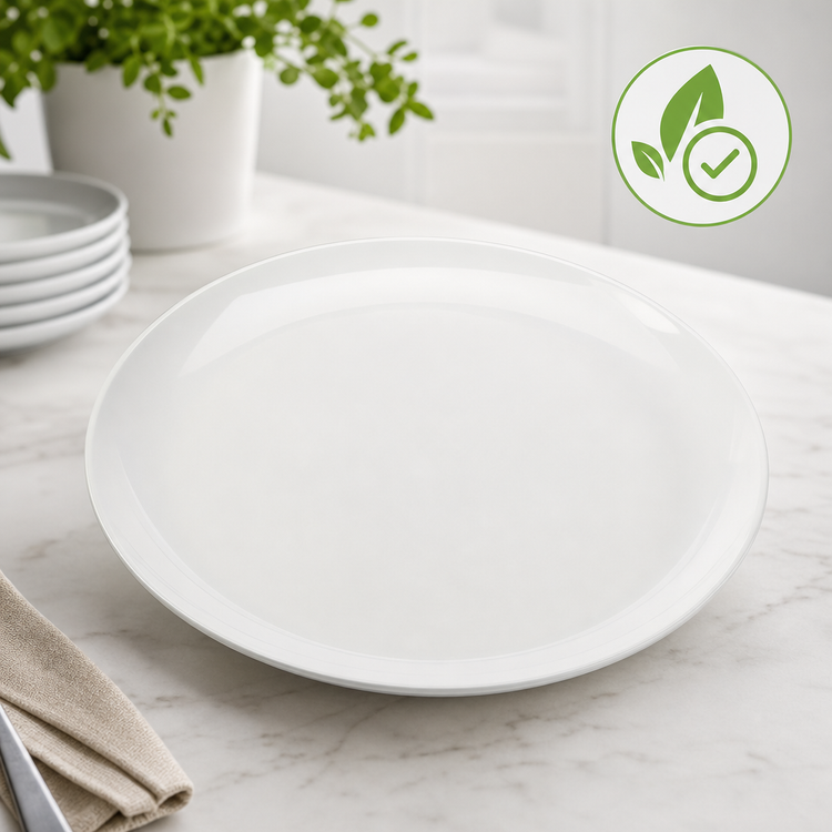 Product image #4 for American Metalcraft 18-Inch Round White Melamine Serving Plate