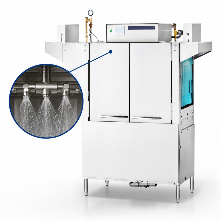 Product image #3 for Champion E-Series DualRinse 54 PRO 54-Inch High-Temp Rack Conveyor Dishwasher