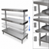 Thumbnail image #3 for BK Resources Adjustable Stainless Steel Plate Shelf for EQ-WS72 Work Shelf, 10 x 73 x 3.5 Inches