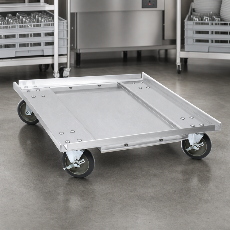 Product image #3 for Cres Cor Aluminum Dish and Glass Rack Transport Dolly, 27 x 26-1/2 x 7-3/8 Inches, 5-Inch Swivel Casters