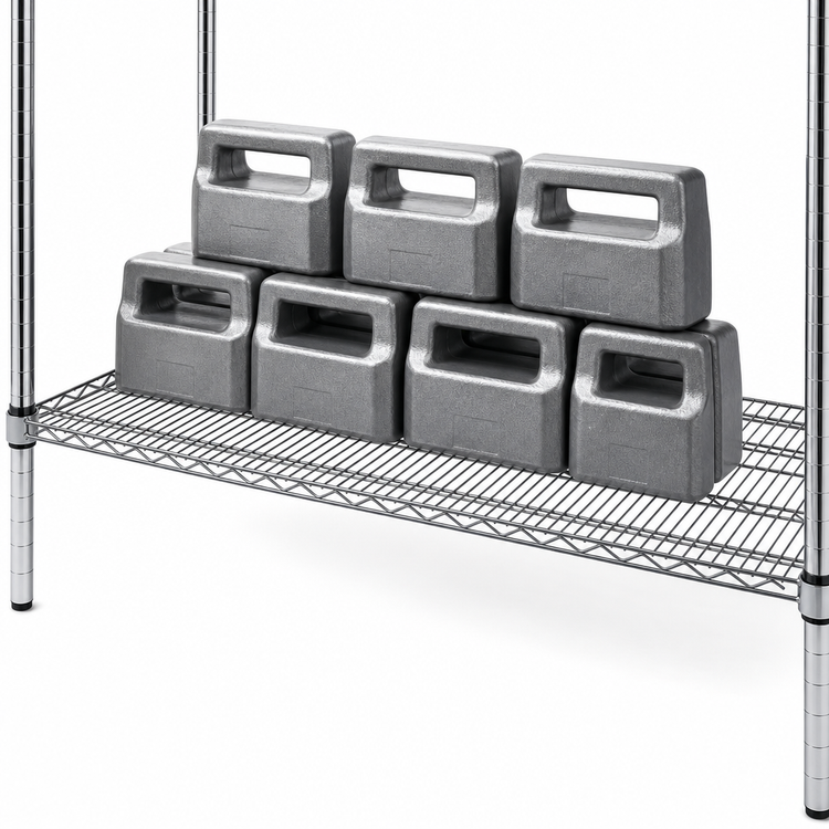 Product image #3 for Quantum 2472CHD 72"W x 24"D Heavy-Duty Chrome-Plated Wire Shelf, 1,000 lb. Capacity
