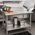 Thumbnail image #3 for Eagle Group BlendPort Deluxe Series Stainless Steel Work Table with Backsplash and Undershelf, 30 x 24 Inches