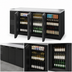 Thumbnail image #3 for True 84-Inch Three-Section Refrigerated Back Bar Cooler with Left-Side Self-Contained Refrigeration
