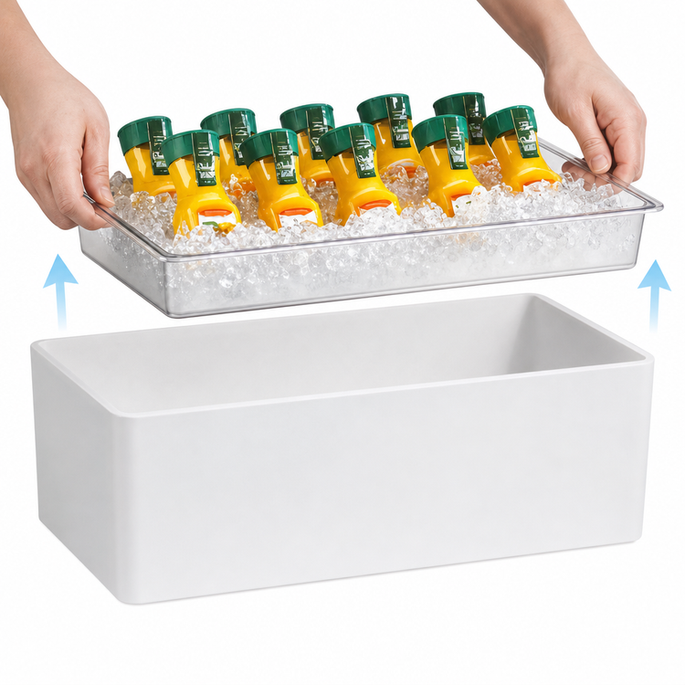 Product image #3 for Cal-Mil Complete Ice Housing with Removable Polycarbonate Pan, White Melamine