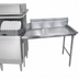 Thumbnail image #3 for Advance Tabco Right-Attach Straight Dish Table with 10-1/2 Inch Backsplash, 47 x 30 Inches