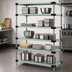 Thumbnail image #3 for Quantum Solid Stainless Steel Shelving Starter Kit, 60W x 18D x 63H, 5 Shelves