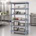 Thumbnail image #3 for Quantum Millenia Gray Polymer Stationary Starter Shelving Unit with 5 Solid Shelves