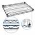 Thumbnail image #3 for Eagle Group Valu-Master 72 in. W x 21 in. D Wire Shelf with QuadTruss Design, Pewter Gray Epoxy