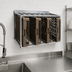 Thumbnail image #3 for Wall-Mount Aluminum Dish Rack Holder for 7 20-Inch x 20-Inch x 4-Inch Racks