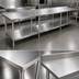 Thumbnail image #3 for Eagle Group Spec-Master 144 Inch x 24 Inch Stainless Steel Work Table with Rear Up-Turn and Adjustable Undershelf