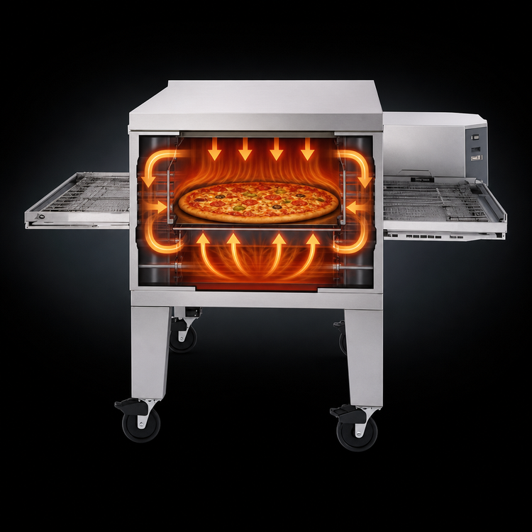 Product image #3 for Lincoln Impinger I 1400 Series Single-Deck Electric Conveyor Pizza Oven, 120-208V
