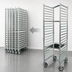 Thumbnail image #3 for John Boos Mobile Front-Load Nesting Aluminum Bun Pan Rack, 20-Pan Capacity