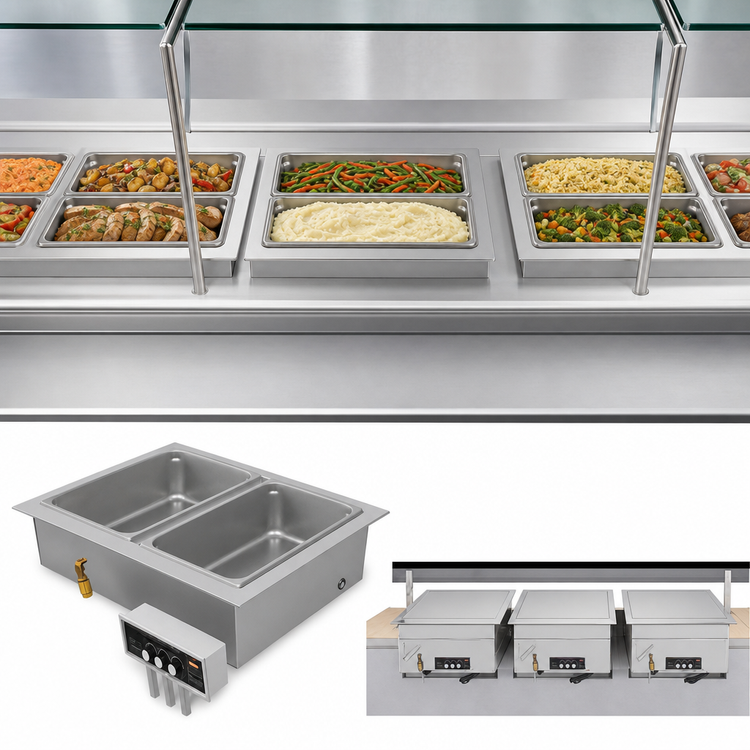 Product image #3 for Hatco HWBI-2 Drop-In Insulated Modular/Ganged Heated Well, 2 Full-Size Pan Capacity