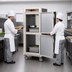 Thumbnail image #3 for Metro C5 6 Series Mobile Full-Height Pass-Thru Heated Holding Cabinet with Dutch Tempered Glass and Dutch Solid Doors, 34 Full-Size Pan Capacity, 120V