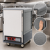 Thumbnail image #3 for Metro C5 3 Series Mobile Half-Height Low-Watt Heated Holding Cabinet with Gray Insulation Armour and Full Solid Door