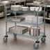 Thumbnail image #3 for Quantum WRC-2142GY-3 42-Inch 3-Shelf Wire Utility Bus Cart, 1200-Lb. Capacity, Gray Epoxy Finish