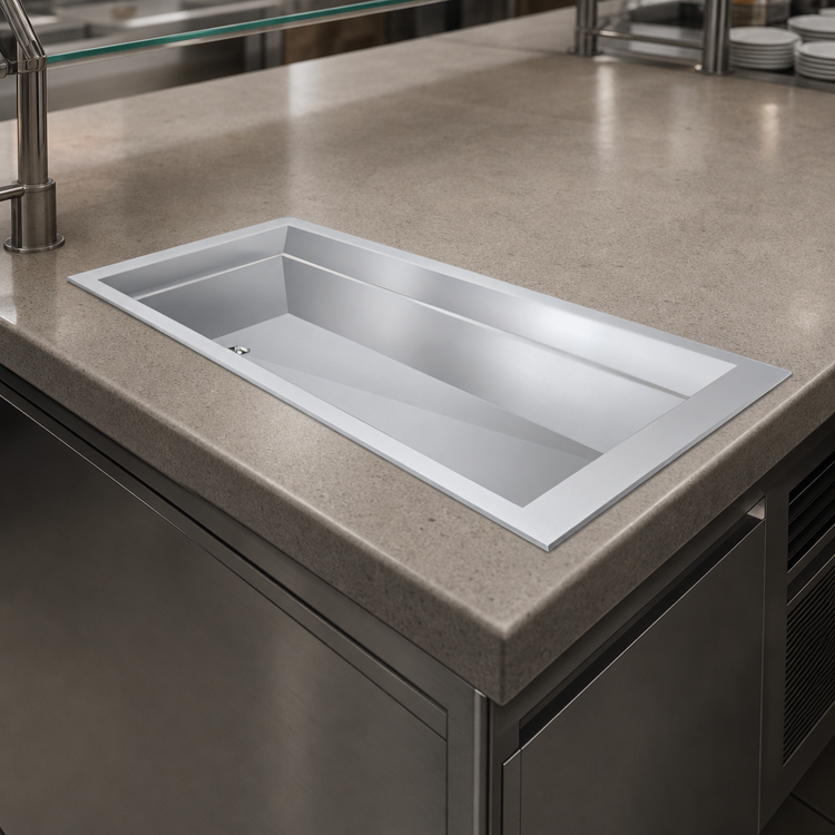Product image #3 for Hatco IWB-4 Drop-In Iced Cold Food Well, 4-Pan, Stainless Steel