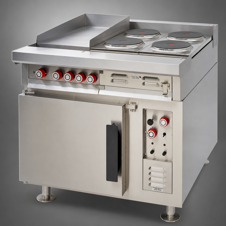 Product image #4 for Lang 36-Inch Heavy Duty Electric Range with 36-Inch Griddle, Convection Oven Base, and Stub Back