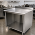 Thumbnail image #3 for Advance Tabco Stainless Steel Work Table with Open Front Cabinet Base and 5-Inch Backsplash, 120 x 30 Inches