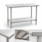Thumbnail image #3 for Eagle Group Spec-Master T24108SE 108 x 24-Inch 14-Gauge 300 Series Stainless Steel Work Table with Adjustable Undershelf
