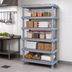 Thumbnail image #3 for Quantum Millenia 5-Shelf Polymer Solid Shelving Starter Unit, 36W x 21D x 74H, Gray