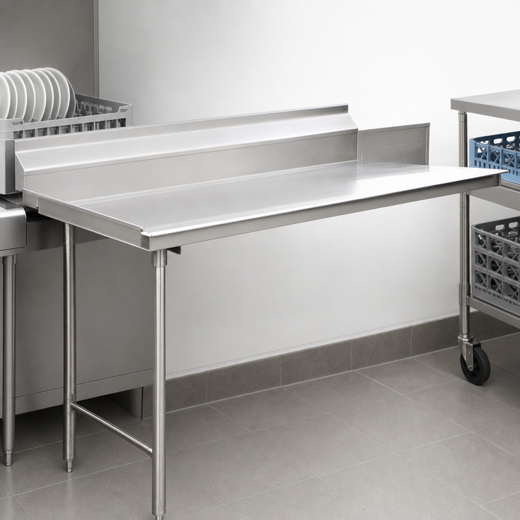 Product image #3 for Eagle Group 60-Inch Straight Clean Dishtable, Left-to-Right Operation, 16-Gauge 304 Stainless Steel Top