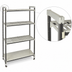 Thumbnail image #3 for Cambro Camshelving Elements XTRA High Density Top Rail 4-Tier Stationary Starter Shelving Unit, 18