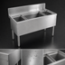 Thumbnail image #3 for Advance Tabco Prestige Supreme 60-Inch Underbar Ice Chest with Left and Right Bottle Racks, Stainless Steel, Without Cold Plate