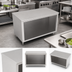 Thumbnail image #3 for John Boos Stainless Steel Work Table with Open-Front Cabinet Base, 48 x 36 Inches