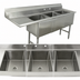 Thumbnail image #3 for Advance Tabco 3-Compartment Fabricated Sink with 24-Inch Left-Hand Drainboard, 16-Gauge 304 Stainless Steel