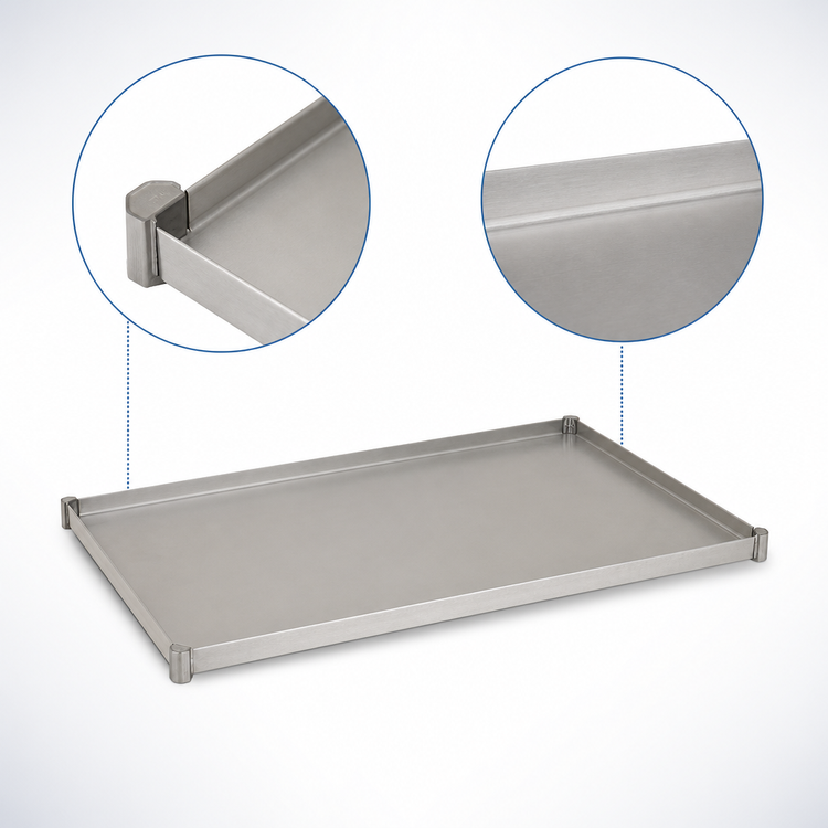 Product image #3 for Eagle Group Solid Galvanized Shelf, 24 x 21 Inches, with Marine Edge