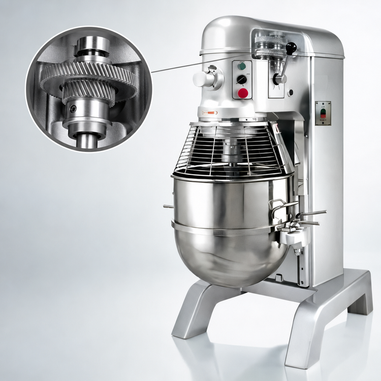 Product image #3 for BakeMax 60 Qt. Gear-Driven Floor Model Planetary Mixer