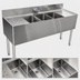 Thumbnail image #3 for CHOICE by Glastender 48-Inch Wide Three-Compartment Underbar Sink Unit with Left Drainboard and Deck-Mounted Faucet