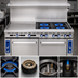Thumbnail image #3 for Imperial Pro Series 72-Inch Gas Restaurant Range with 4 Open Burners, 48-Inch Griddle, Convection Oven and Open Cabinet Base