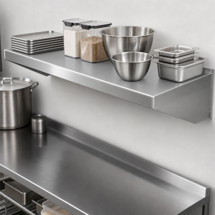 Product image #3 for New Age 60-Inch x 18-Inch Solid Aluminum Cantilever Shelf, 700 Lb. Capacity