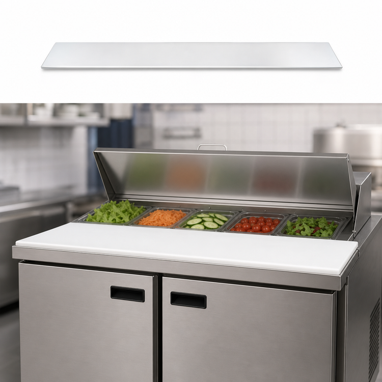 Product image #3 for Beverage-Air 17-Inch White Poly Cutting Board for SPE72C and SPED72C Prep Tables
