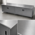 Thumbnail image #3 for Advance Tabco Special Value Economy 120-Inch x 24-Inch Stainless Steel Enclosed Work Table with Cabinet Base, Mid-Shelf and Hinged Doors