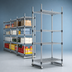Thumbnail image #3 for Metro qwikTRAK Double-Deep High-Density Track Shelving Stationary End Unit Kit, Chrome-Plated, 74-Inch Posts