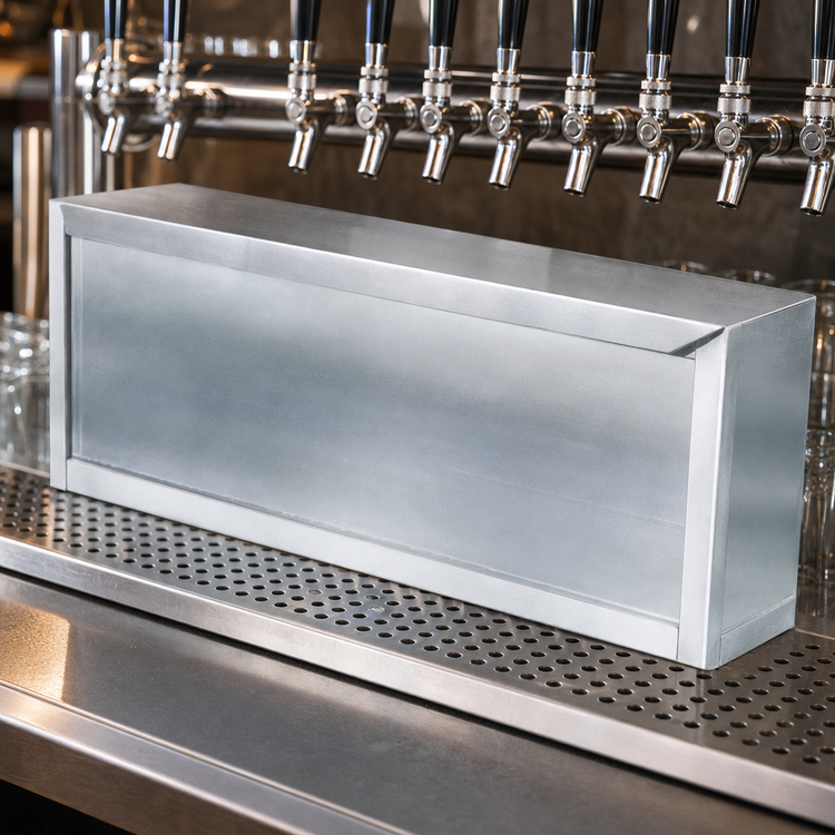 Product image #3 for Commercial Beer Tower Shadow Box, Short Sleeve, 20 x 5 Inches, 4-Inch Sleeve, Galvanized Steel