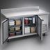 Thumbnail image #3 for Beverage-Air 67-Inch Two-Section Worktop Freezer with Solid Doors, Side-Mounted Self-Contained Refrigeration, and 4-Inch Backsplash