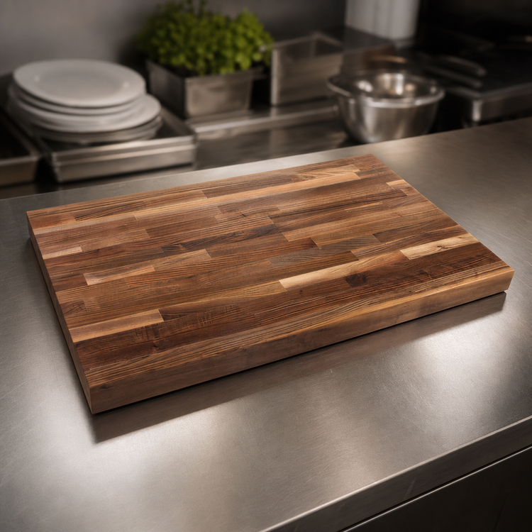 Product image #3 for Boos Block American Black Walnut Blended Edge Grain Kitchen Countertop, 18 x 25 x 1-1/2 Inch Thick, Varnique Finish