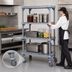 Thumbnail image #3 for Quantum Millenia Mobile Polymer Shelving Starter Unit, 4 Shelves, 42 x 21 x 74 Inches, Gray