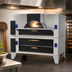 Thumbnail image #3 for Bakers Pride IL Forno Classico FC-816/Y-800 Double-Stack Wood Burning Style Gas Pizza Oven with 66-Inch x 44-Inch Ceramic Decks